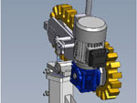 Machine usinage gobelet froissé<br>étude poste épongeage (3D)