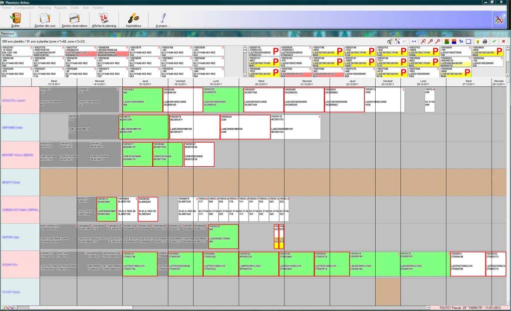 exemple planning ordonnancement